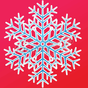 vector snowflake on red