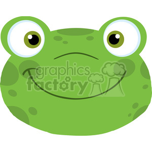 5648 Royalty Free Clip Art Cute Frog Smiling Head