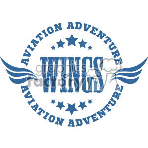 aviation adventure wings vector logo template