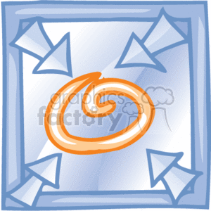This image depicts a stylized representation of a document with a prominent signature or scribble in the center, signifying a place to sign. It's surrounded by corner accents that might symbolize the physical act of attaching or highlighting the importance of the signature area. This clipart is often associated with business, office supplies, work-related activities, signing contracts, paperwork, or documents that require a signature for validation or agreement.