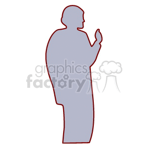 Silhouette of a person teaching 