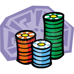 stack of  poker chips