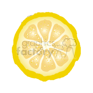 The image is a clipart illustration of a cross-section of a grapefruit. It shows the segmented interior of the fruit, with seeds and the characteristic citrus texture.
