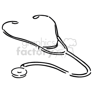 The clipart image shows a line art drawing of a medical stethoscope.