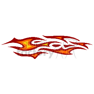 The clipart image features an abstract design that resembles stylized flames. The design uses shades of red and yellow to give the impression of fire.