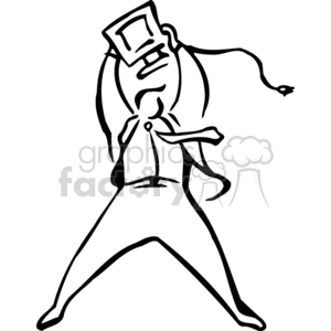 A Man in a Suit Man at his Computer throwing it