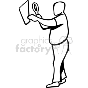 Black and white man analyzing a document