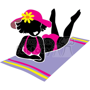 girl on a beach towel