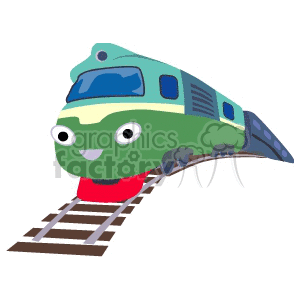 Fast train with a face