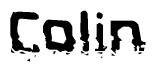 The image contains the word Colin in a stylized font with a static looking effect at the bottom of the words