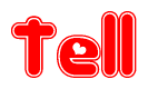 The image displays the word Tell written in a stylized red font with hearts inside the letters.