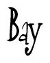 The image is of the word Bay stylized in a cursive script.