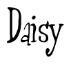 The image contains the word 'Daisy' written in a cursive, stylized font.