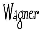 The image is of the word Wagner stylized in a cursive script.