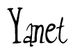 The image contains the word 'Yanet' written in a cursive, stylized font.