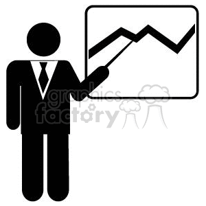 black and white salesman going over sales chart
