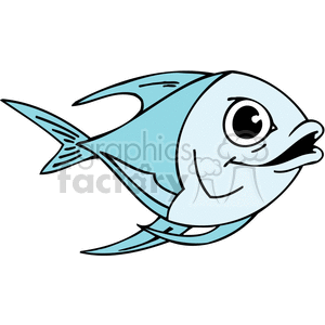 The image is a clipart illustration of a funny-looking fish that appears to resemble a salmon, with a large eye and a whimsical expression.