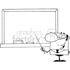 2986-School-Teacher-With-A-Pointer-Displayed-On-Chalk-Board
