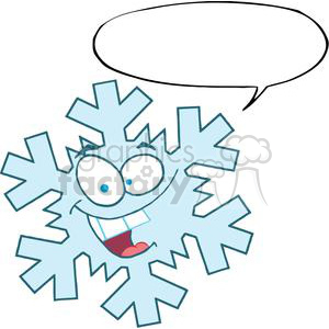 Cartoon-Snowflake-With-Speech-Bubble