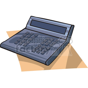 Cartoon calculator with buttons 