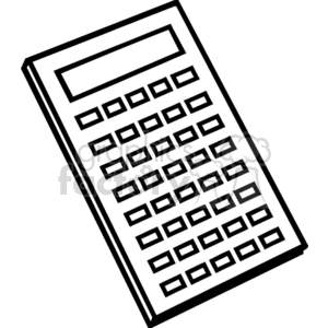 Black and white outline of a calculator