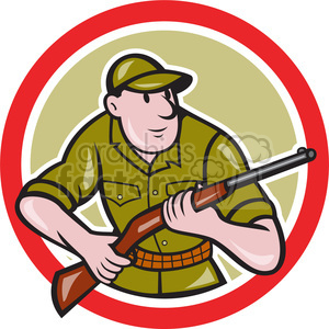 hunter shotgun rifle front cartoon CIRC