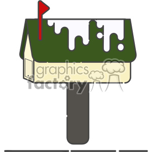 Postbox flat vector icon design