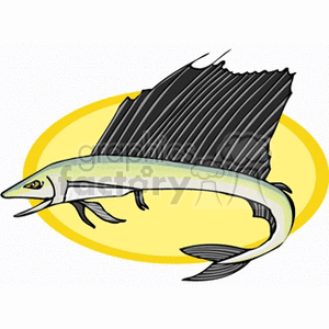 This image features a stylized illustration of an eel. The eel has a long, slender body with a slight taper towards the tail, and it is colored in shades of grey and white. It has visible fins and a mouth with sharp-looking teeth.