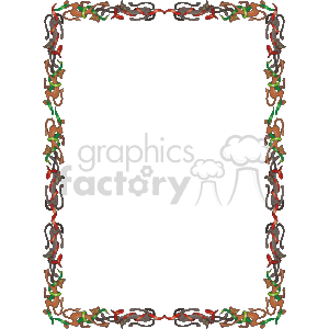The image depicts a decorative border or frame that features a series of intertwined cats and plant-like motifs. The cats are stylized and positioned in various playful postures along the edge of the frame. The design is intricate with a mix of colors, primarily focused on the cats, and is likely meant to be used to frame text or other images, giving them a thematic and decorative surround that would appeal to cat lovers or for use in materials related to felines.