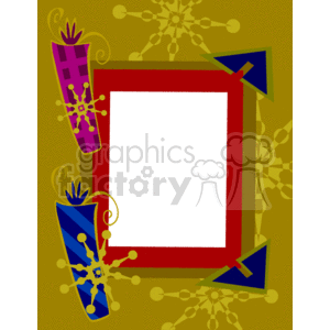 Abstract frame with presents