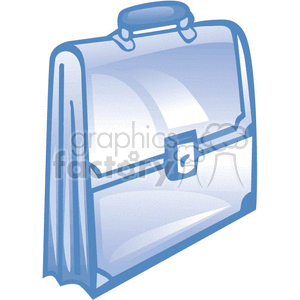 This is a clipart image of a briefcase, typically used to carry documents and business supplies. It appears to have a handle on top for carrying and a front latch for securing its contents. The briefcase is depicted in a stylized, simplistic design commonly used in clipart.