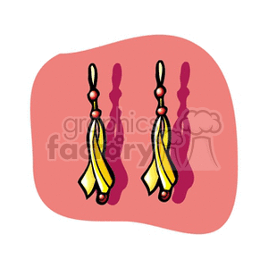 Gold dangle style earrings 