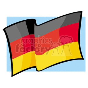 This image depicts a stylized illustration of the German flag, which consists of three horizontal stripes in black, red, and gold (from top to bottom).