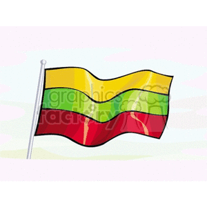 lithuania flag in sqaure