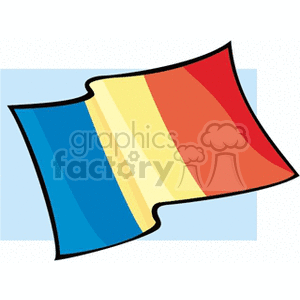 romania flag blue background