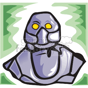 The provided clipart image depicts a purple alien with what appears to be a hard shell around it. It has yellow eyes, and is staring right at you
