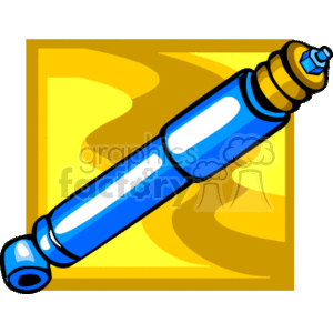 The clipart image depicts a shock absorber, which is an automotive component designed to absorb and damp shock impulses in vehicles. It is typically a part of the vehicle's suspension system.