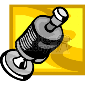 The clipart image features a stylized representation of a car's shock absorber, a critical component of a vehicle's suspension system.