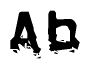 The image contains the word Ab in a stylized font with a static looking effect at the bottom of the words
