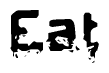 The image contains the word Eat in a stylized font with a static looking effect at the bottom of the words