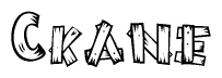 The clipart image shows the name Ckane stylized to look like it is constructed out of separate wooden planks or boards, with each letter having wood grain and plank-like details.