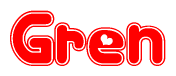 The image displays the word Gren written in a stylized red font with hearts inside the letters.