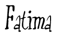 The image is of the word Fatima stylized in a cursive script.