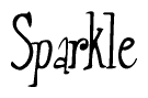 The image is a stylized text or script that reads 'Sparkle' in a cursive or calligraphic font.
