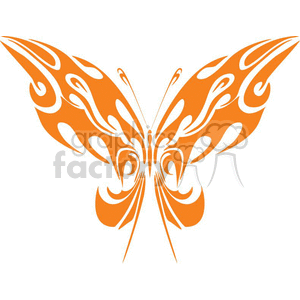 butterfly tribal orange 