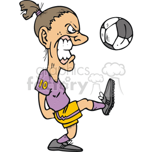 angry female soccer player