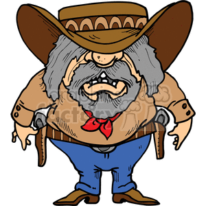 cartoon old western gunslinger