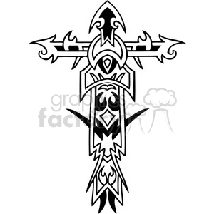 cross clip art tattoo illustrations 047