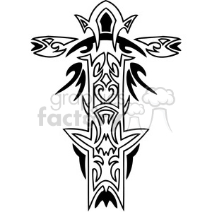cross clip art tattoo illustrations 046