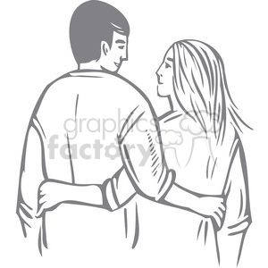 couple with arms around each other